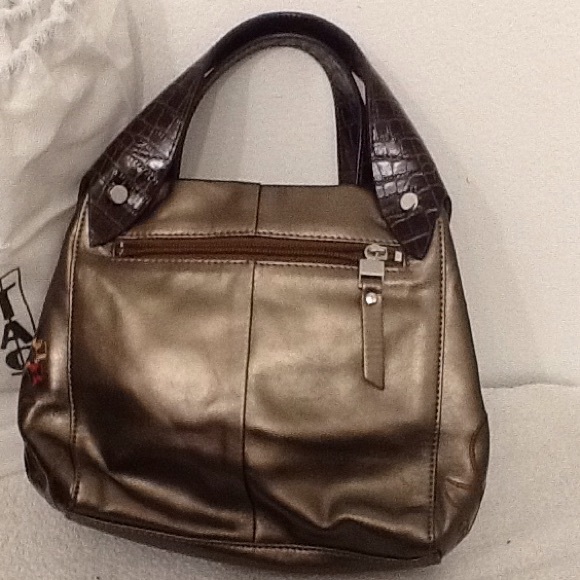 Tact embroidered leather mini tote NWOT - Picture 2 of 3